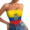 Linkasi Ecuador Flag Women's Sexy Open Back Thong Bikini Tie Sides Bottom Triangle Bikini Swimsuit view 1