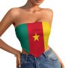 Linkasi Cameroon Flag Women's Sexy Open Back Thong Bikini Tie Sides Bottom Triangle Bikini Swimsuit view 1