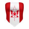Linkasi Canadian Flag Women's Sexy Open Back Thong Bikini Tie Sides Bottom Triangle Bikini Swimsuit view 4
