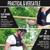 REVALI Running Vest, USA Original Patent, Zip Reflective Running Vests with 500ml Hydration Bottle, Adjustable Waistband & Breathable Material, Chest Pack Gear Phone Holder for Men & Women view 4
