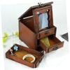 ARTIBETTER Antique Jewelry Box Woman Necklace Jewelry Organizer Trays for Drawers Decorative Storage Boxes Earring Storage Case Ring Necklace Wood view 3