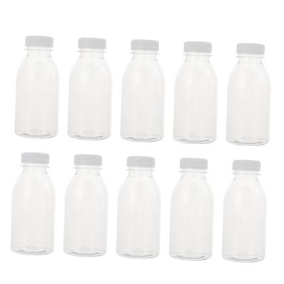 BESPORTBLE 10pcs Reusable Transparent Juice and Storage Bottles Food-grade Drink Containers for Jam and More for Refrigeration and Easy Storage