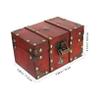 FONDOTIN Sturdy Vintage Jewelry Storage Box Lockable Treasure Chest Desktop Organizing Basket view 3