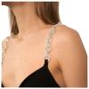1Pair Luxury Rhinestone Adjustable Bra Shoulder Straps Crystal Underwear Chain Rhinestone Lingerie Strap Shoulder Bridal Wedding Dress Bra Shoulder Chain for Women Dress Accessories Jewelry (Gold) view 2