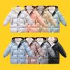 Ikevan Kids Girls Long Thicken Jacket Girls Boys Outerwear Snow Jacket Laminated Bubble Kids Coat with Hoodie (Pink, 3-4 Years) view 4