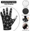WATSAVPUP Youth Football Gloves Kids Silicone Grip Sports Receiver Gloves with Super Stick Ability for Enhanced Game Experience Training for Beginners (Starry Sky, XS/S(5.5-6 Inch)) view 4