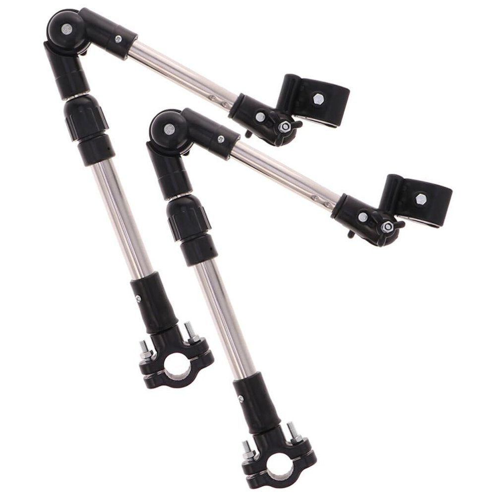 ABOOFAN 2pcs Adjustable Electric Umbrella Holder Foldable Mount Stand for Wheelchairs and Electric Cars Easy to Install Portable Design for
