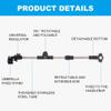 ABOOFAN 2pcs Adjustable Electric Umbrella Holder Foldable Mount Stand for Wheelchairs and Electric Cars Easy to Install Portable Design for view 4