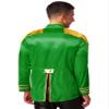 Moggemol Men's Halloween SGT Sergeant Pepper Costume Budget Jacket Cosplay Rock Band 60s Hippy Satin Coat Green X-Large view 2