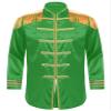 Moggemol Men's Halloween SGT Sergeant Pepper Costume Budget Jacket Cosplay Rock Band 60s Hippy Satin Coat Green X-Large view 3