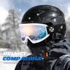MAXJULI Ski Goggles Snow Snowboard Goggles for Men Women Anti-Fog HD Lens M7 (White Frame+8.31% VLT Silver Len) view 2