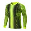 dPois Kids Boys Soccer Jersey Goalkeeper Shirts with Padded Protective Football Goalie Tops Training Tee Undershirt Fluorescent Green 13-14 Years view 2