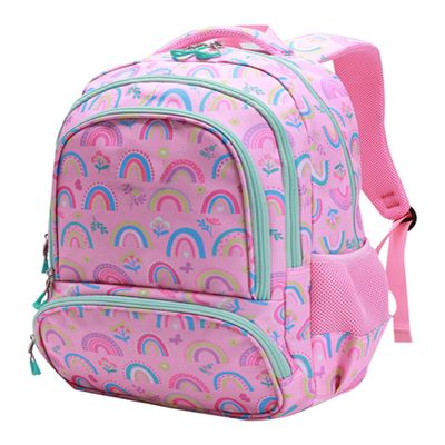 JiaYou Unisex Primary School Backpack Boys Girls Casual Daypack fit for school travel daily life(Rainbow,19 Liters)