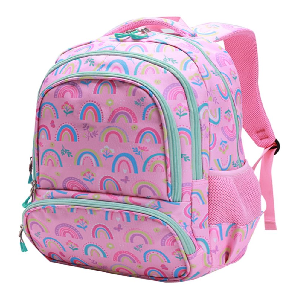 JiaYou Unisex Primary School Backpack Boys Girls Casual Daypack fit for school travel daily life(Rainbow,19 Liters)
