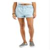 dollhouse Womens Light Blue Zippered Pocketed Elastic Paperbag-Waist Cuffed High Waist Shorts 5 view 1