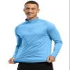 BASUDAM Men's Workout Shirts Quick Dry UPF 50+ Sun Protection Long Sleeve Quarter Zip Pullover Athletic T-Shirts Medium Blue S view 4