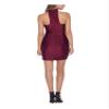 Blondie Nites Womens Maroon Zippered Lined Sleeveless Halter Short Party Tulip Dress 13 view 2