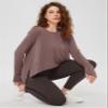 ODODOS Long Sleeve Tee for Women with Thumb Hole Athletic Gym Workout Crop Tops Yoga Shirts, Dusty Rose, Medium view 4