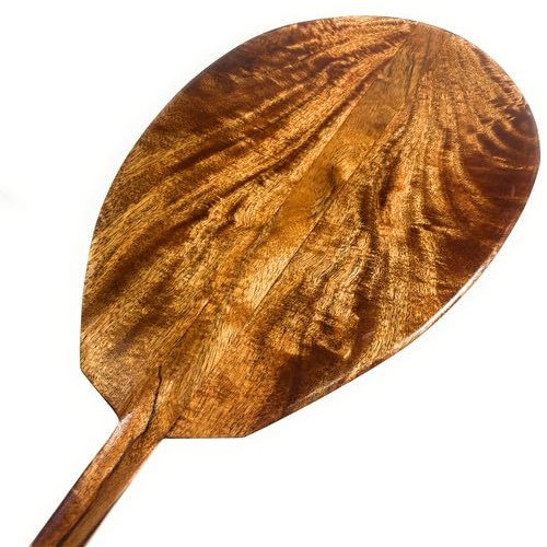 Tikimaster Blonde Curly Mango Outrigger Paddle 50 inch T-Handle - Made in Hawaii | #koa7271