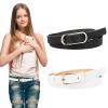 Andibro Adjustable Leather Waist Belt For Kids, Thin Waist Belt Skinny Leather Belts with Alloy Pin Buckle for Girls Boys view 1