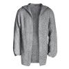 Cardigan Mens Sweater, Long Casual Open Front Knit Sweater with Hood for Men Button Up Sweater Man Tall Cardigan Casual Pockets Cardigan Sweaters Black Mens Sweaters Cardigans (3XL, Gray) view 3