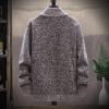 Cardigan Men, Zip Up Stand Collar Cardigan Sweater Knitwear with Pockets Wool Sweaters for Men Shawl Plaid Cardigan Sweaters Buttons Mens Cardigans Sweater Cardigan Sweater (4XL, Coffee) view 3