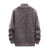 Cardigan Men, Zip Up Stand Collar Cardigan Sweater Knitwear with Pockets Wool Sweaters for Men Shawl Plaid Cardigan Sweaters Buttons Mens Cardigans Sweater Cardigan Sweater (4XL, Coffee) view 4