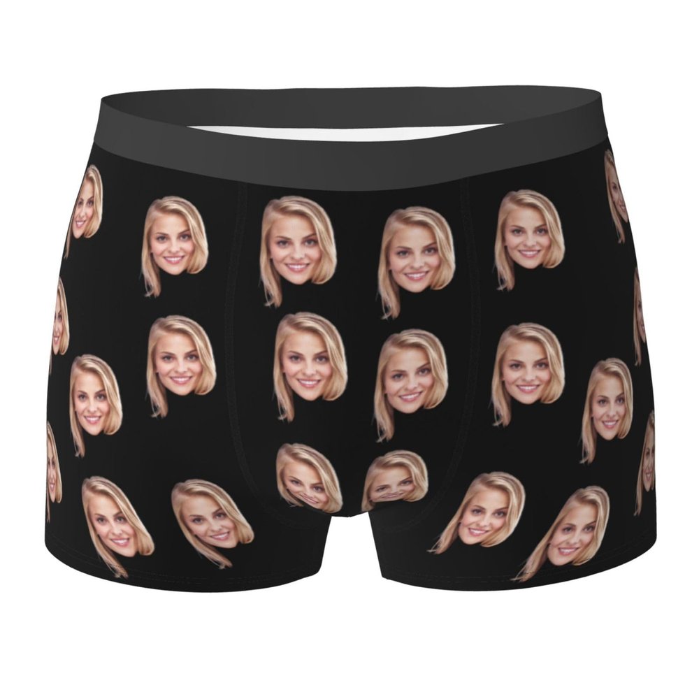 Custom Personalized Boxers for Men - Funny Picture Face Boxers for Boyfriend, Father, Husband - Birthday, Valentine's Day Gift for Him, Small