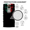 DHSOU 2Pcs Headband Face Scarf Magic Tube Bandanas Headwear Neck Gaiter Balaclava for Mens Womens (Skeleton Mexico Flag) view 3