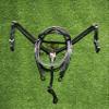 SABA International Black Leather Western Headstall & Breast Plate Collar Set for Horse (Cob) view 1