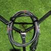 SABA International Black Leather Western Headstall & Breast Plate Collar Set for Horse (Cob) view 2