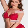 Deyllo Womens Push Up Lace Bra Comfort Padded Underwire Bra Lift Up Add One Cup(Red Pepper,38B) view 2
