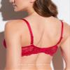 Deyllo Womens Push Up Lace Bra Comfort Padded Underwire Bra Lift Up Add One Cup(Red Pepper,38B) view 3