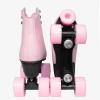 Wiwiy Roller Skates for Women Men, Leather High Top Double-Row Skates Pink, for Beginner Indoor Outdoor Roller Skates(Women's 6 / Men's 5) view 3