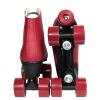 Wiwiy Roller Skates for Women Men,with Leather High Top Four Shiny Wheel Roller Skates Wine Red, for Beginner Indoor Outdoor(Women's 8.5 / Men's 7.5) view 3