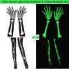 AHCOR Halloween Skull Glove Skeleton Stockings Prom Prop Glow Ghost Bone Socks Prom Party Prom Costume view 2