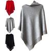 BednL Shiny Women's Wool Shawl,Irregular Poncho,Womens Elegant Knitted Shawl Poncho,Bat Sleeve Warm Knitted Capes for Women (grey,4XL) view 1
