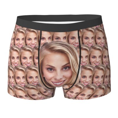 Custom Personalized Boxers for Men - Funny Picture Face Boxers for Boyfriend, Father, Husband - Birthday Valentine's Day Gift for Him, Small
