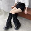 PURFUN Gothic Ripped Long Boot Cuffs Cover Women Girls Punk Goth Halloween Cosplay Party Club Leg Warmers Loose High Socks Japanese Calf Sleeves Covers Leggings Ankle Heap Sock Costume Accessory view 3