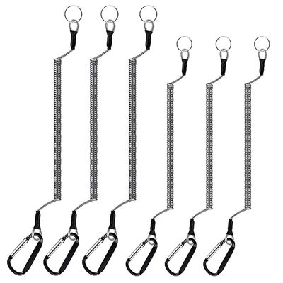 SENRISE Heavy Duty Fishing Lanyards Fishing Pole Tether Board Fishing Accessories, Anti-Lost Rope for Fishing Tools/Rods/Paddles (Black)