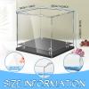 Barydat Football Helmet Display Case 14.2 x 11 x 12.6 Inch Full Size Acrylic Clear Hat Display Crystal Hat Box with Stainless Steel Risers for Basketball Sports Collectibles Showcase Memorabilia view 2