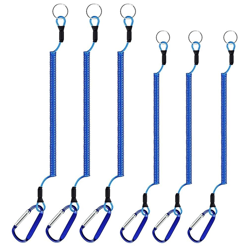 SENRISE Heavy Duty Fishing Lanyards Fishing Pole Tether Board Fishing Accessories, Anti-Lost Rope for Fishing Tools/Rods/Paddles (Blue)