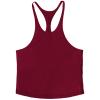 ZUEVI Men's 3 Pack Stringer Tank Tops Muscule Cut Bodybuilding Gym Vest Y-Back Workout Sleeveless T-Shirt (Black&Wine Red&Navy Blue-S) view 4