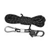 harayaa 4mm Tent Guy Rope with Pulley Tent Wind Rope Tent Cords Fast Locking Aluminum Alloy Self Locking Regulator for Awning Camping, Black view 2