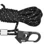 harayaa 4mm Tent Guy Rope with Pulley Tent Wind Rope Tent Cords Fast Locking Aluminum Alloy Self Locking Regulator for Awning Camping, Black view 4