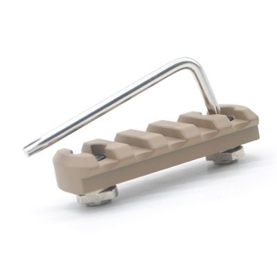 Smith's Kit 5 Slot Rail for M-Rail System Chamfer Edges & Bevelved Ends AluminumT6 Tan/FDE