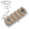 Smith's Kit 5 Slot Rail for M-Rail System Chamfer Edges & Bevelved Ends AluminumT6 Tan/FDE view 4