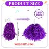 Jerify 150 Pcs Cheerleading Pom Poms Bulk Metallic Foil Cheerleader Pom Poms with Baton Handle Plastic Cheer Pompom Cheering Hand Flowers for Sports Squads Dance Party Basketball (Colorful) view 2