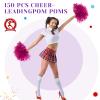 Jerify 150 Pcs Cheerleading Pom Poms Bulk Metallic Foil Cheerleader Pom Poms with Baton Handle Plastic Cheer Pompom Cheering Hand Flowers for Sports Squads Dance Party Basketball (Colorful) view 3