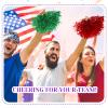 Jerify 150 Pcs Cheerleading Pom Poms Bulk Metallic Foil Cheerleader Pom Poms with Baton Handle Plastic Cheer Pompom Cheering Hand Flowers for Sports Squads Dance Party Basketball (Colorful) view 4